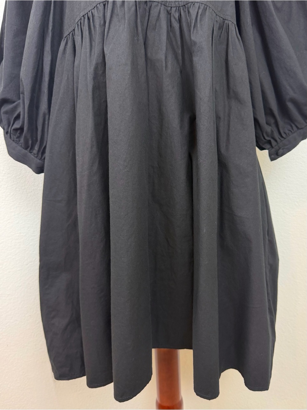 Hunter Bell Noah Black Cotton Mini Dress Size Small - Picture 7 of 15